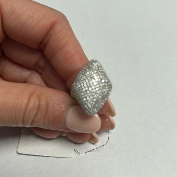 ‎‏Suzy Levian Yellow Sterling Silver White CZ Pave Large NWT - Picture 6 of 6